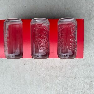 Coca-Cola Embossed set of six glasses in original Packaging.